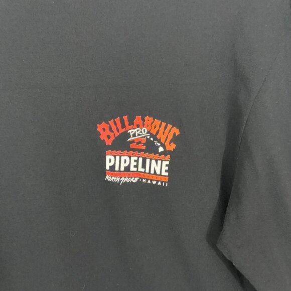 Men's Billabong Premium Pipeline Long Sleeve Black 100% Cotton T-Shirt Sz M NWT - Picture 3 of 7